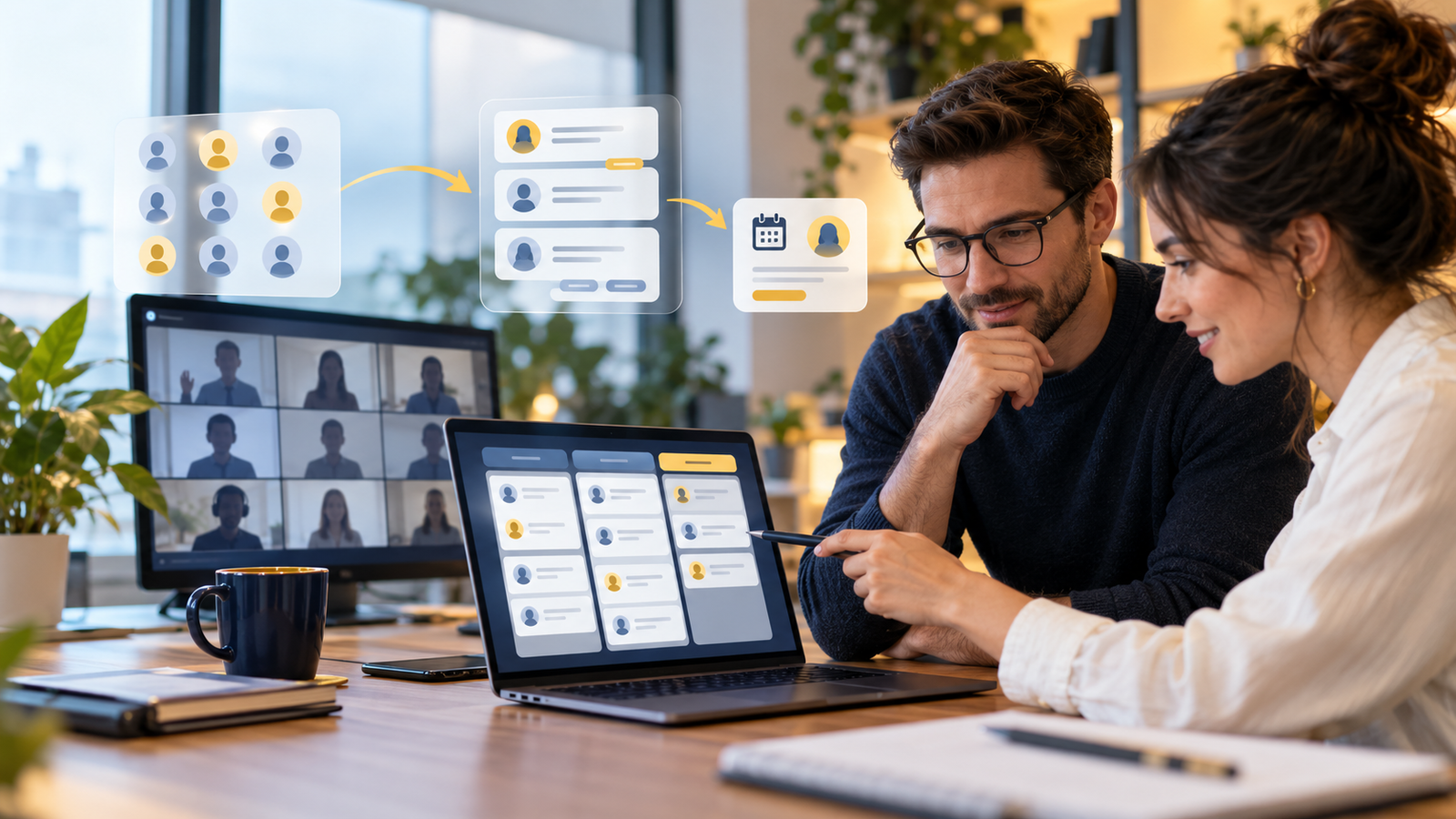 B2B webinar team organising event attendees into a structured follow-up pipeline
